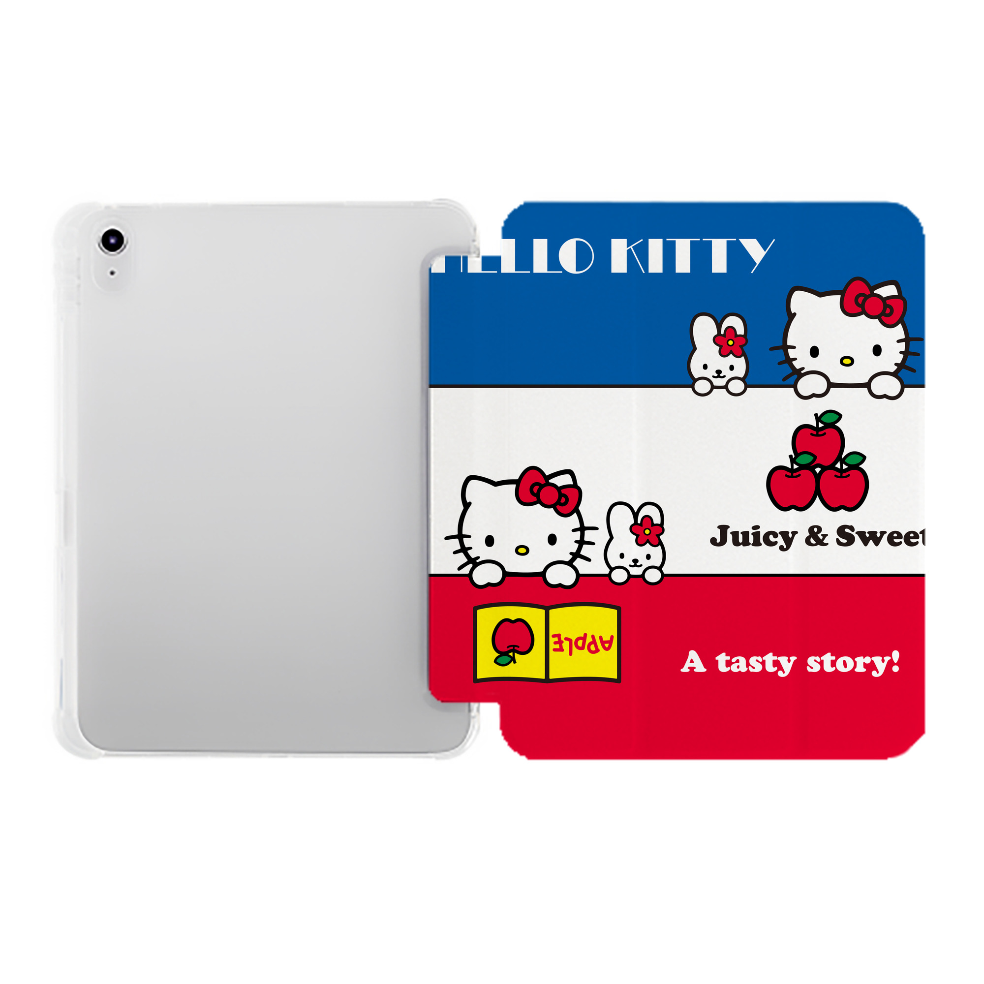 （画像用） Hello Kitty ハローキティ IPad ケース ペン収納付き 三つ折りスタンド PUレザー×シリコン 対応機種9.5/10.5/10.9インチ